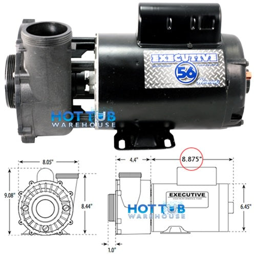 Waterway Executive 2 HP 2 Speed 2-1/2" Intake 2" Discharge 56 Frame 230 Volt Pump 3720821-13